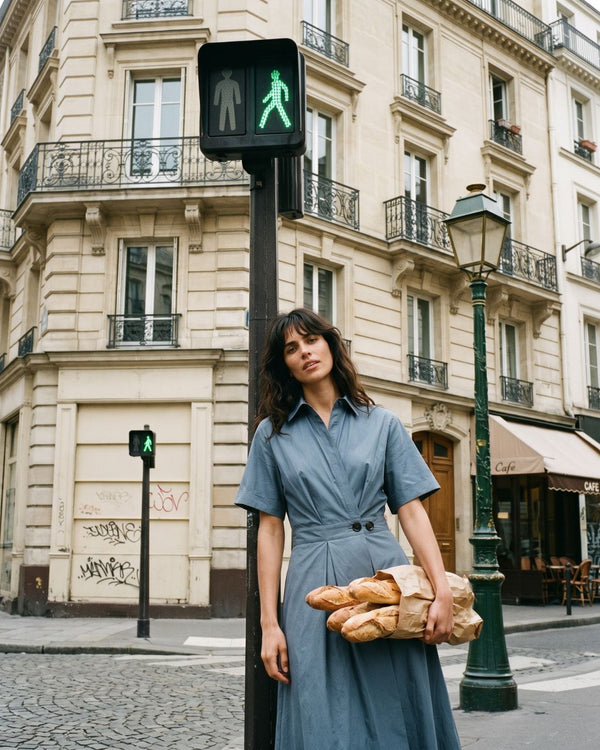 LA ROUGE ApS Pia S/S Dress Dress Dusky Blue