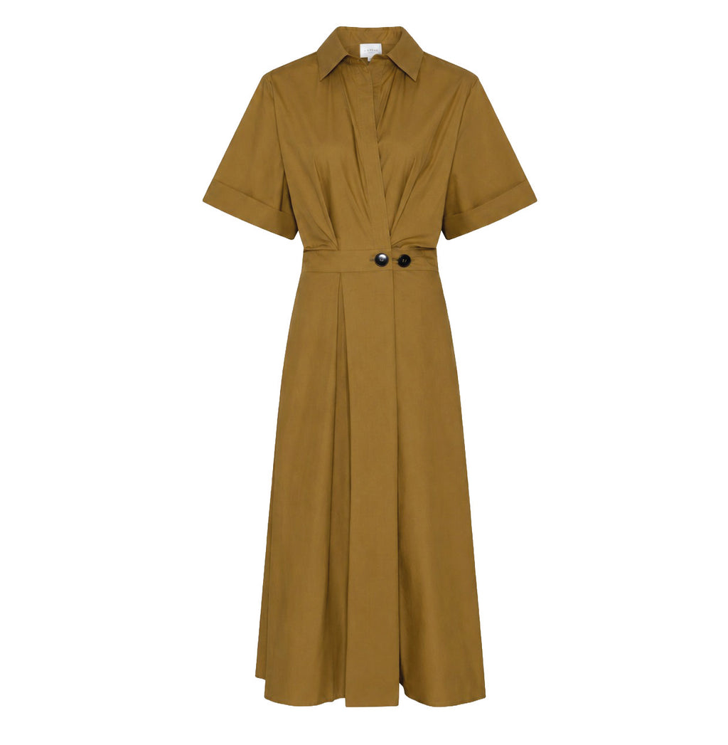 LA ROUGE ApS Pia S/S Dress Dress Khaki