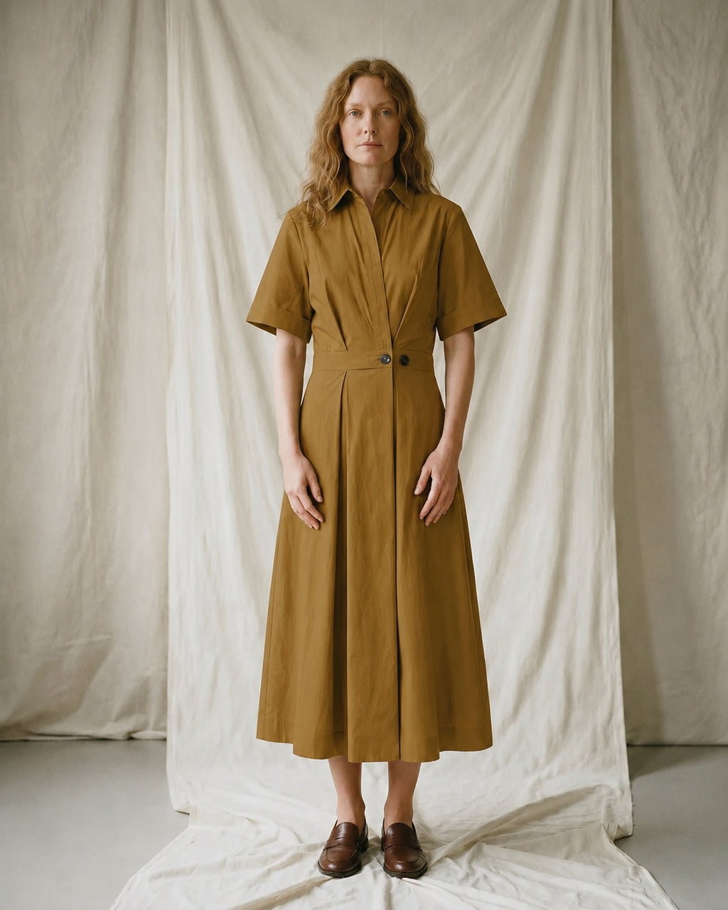 LA ROUGE ApS Pia S/S Dress Dress Khaki