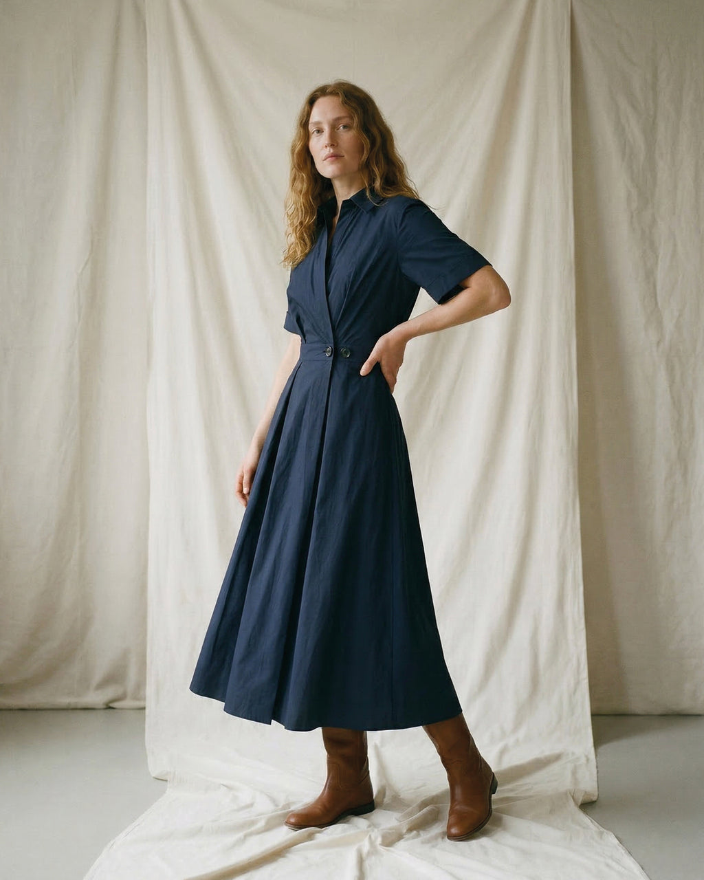 LA ROUGE ApS Pia S/S Dress Dress Navy