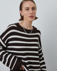 LA ROUGE ApS Rosalia Striped Knit Knit Brown/Offwhite Stripe