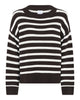 LA ROUGE ApS Rosalia Striped Knit Knit Brown/Offwhite Stripe