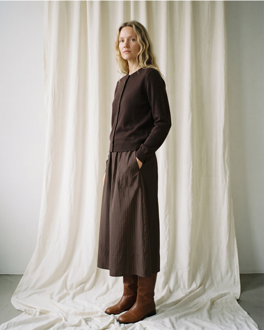 LA ROUGE ApS Sailor Cardigan Cardigan Dark Brown