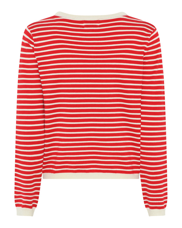 LA ROUGE ApS Sailor Knit L/S Knit Off White / Red Stripe