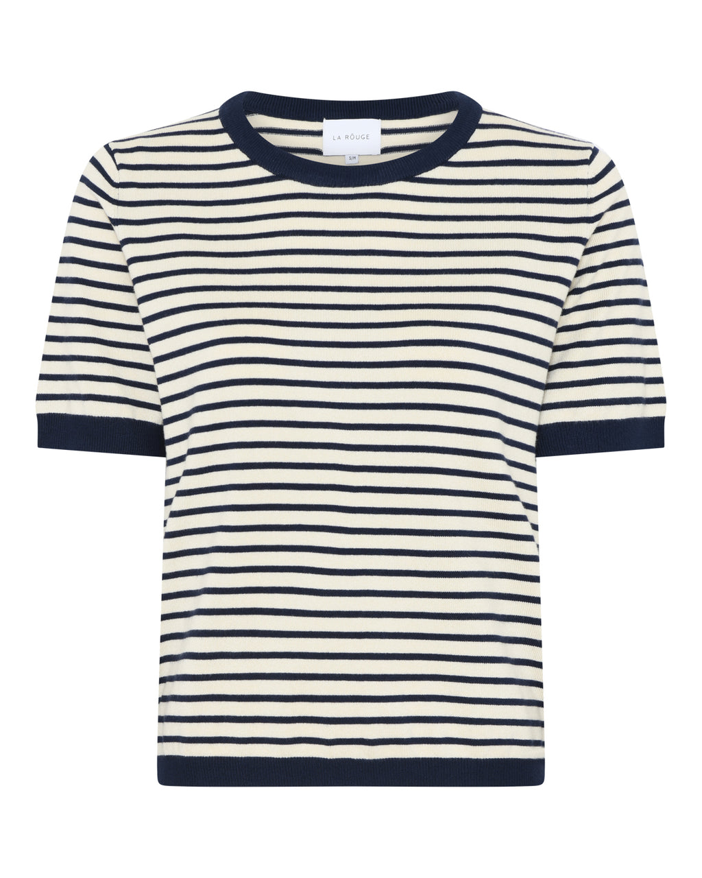 LA ROUGE ApS Sailor Knit S/S Knit Offwhite/navy stripe