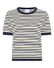 LA ROUGE ApS Sailor Knit S/S Knit Offwhite/navy stripe