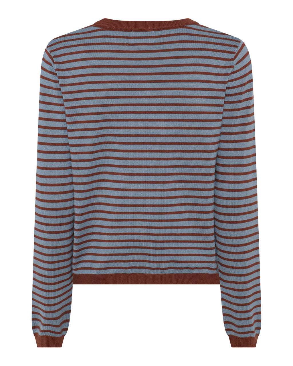 LA ROUGE ApS Sailor L/S Knit Knit Chestnut/faded blue stripe