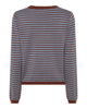 LA ROUGE ApS Sailor L/S Knit Knit Chestnut/faded blue stripe