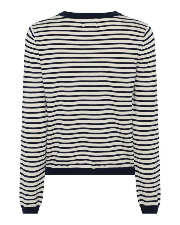 LA ROUGE ApS Sailor L/S Knit Knit Offwhite/navy stripe