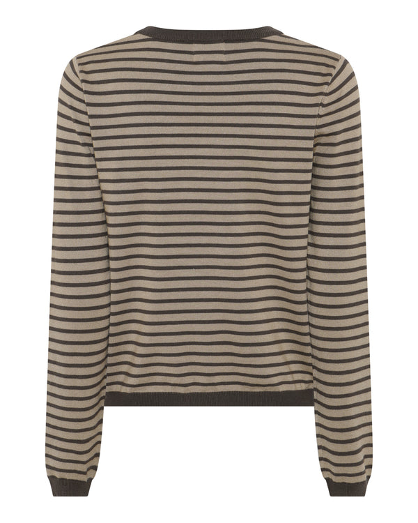 LA ROUGE ApS Sailor L/S Knit Knit Sand/brown stripe