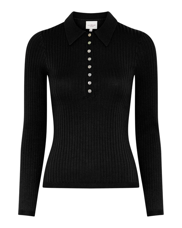LA ROUGE ApS Sailor Poloshirt Top Black