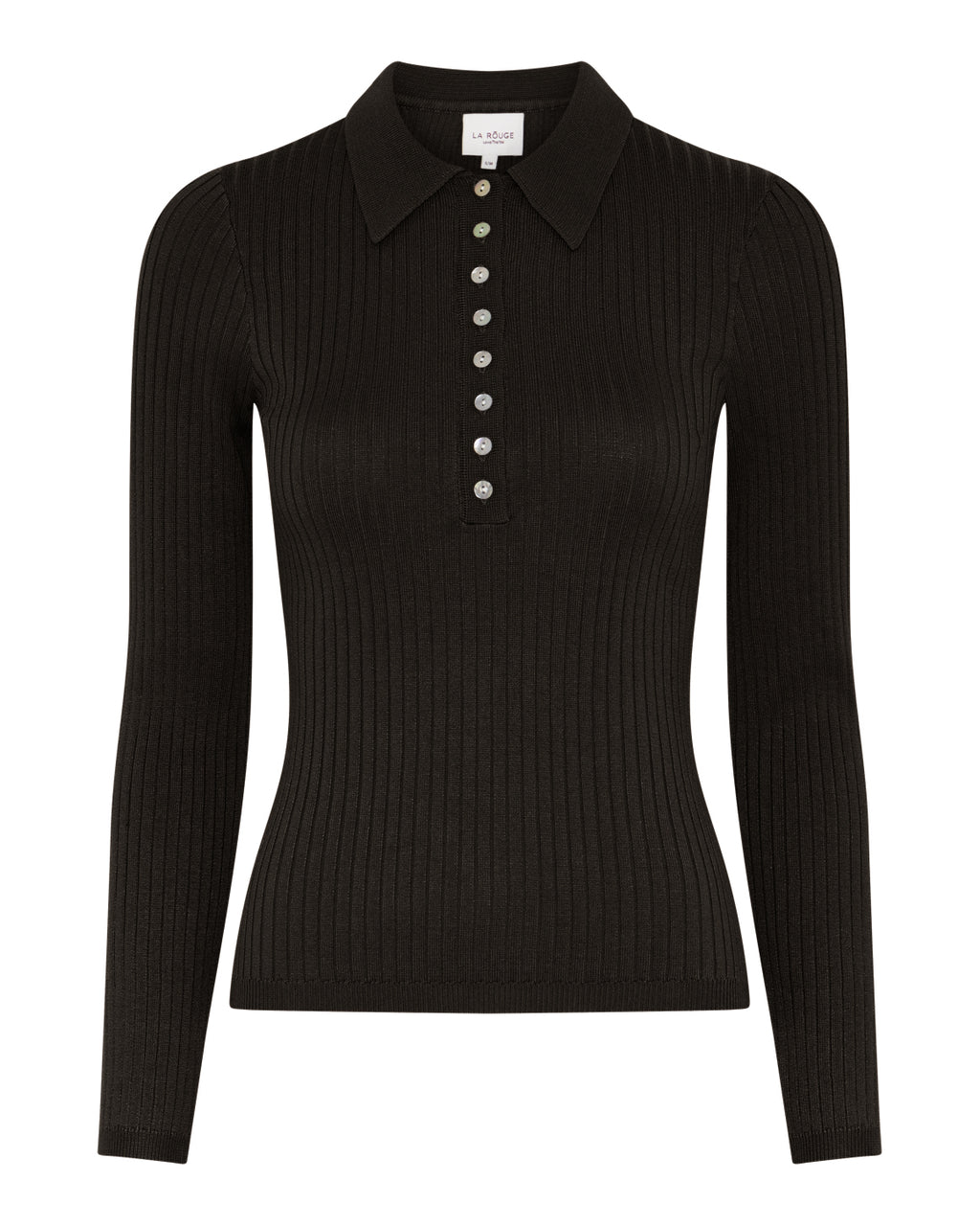 LA ROUGE ApS Sailor Poloshirt Top Dark Brown