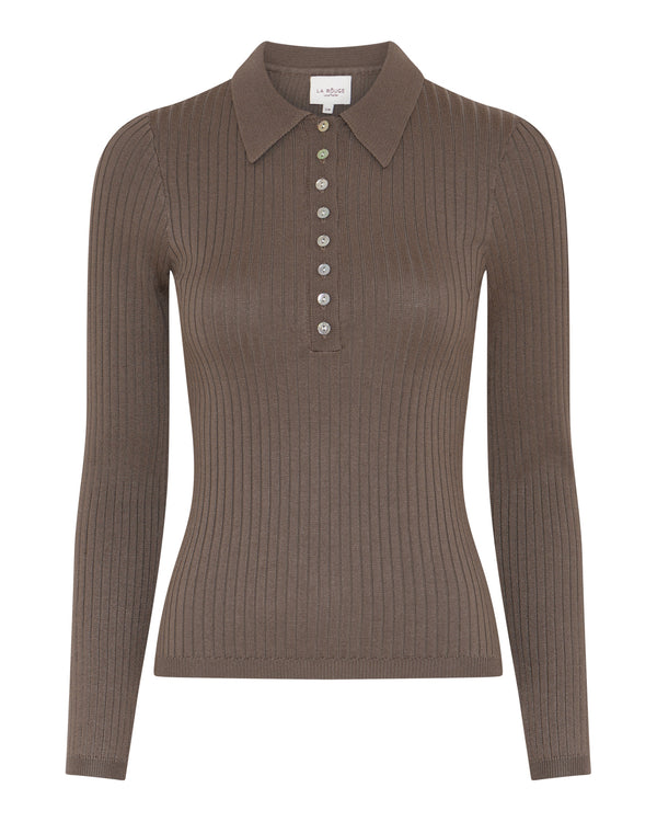 LA ROUGE ApS Sailor Poloshirt Top Light Brown
