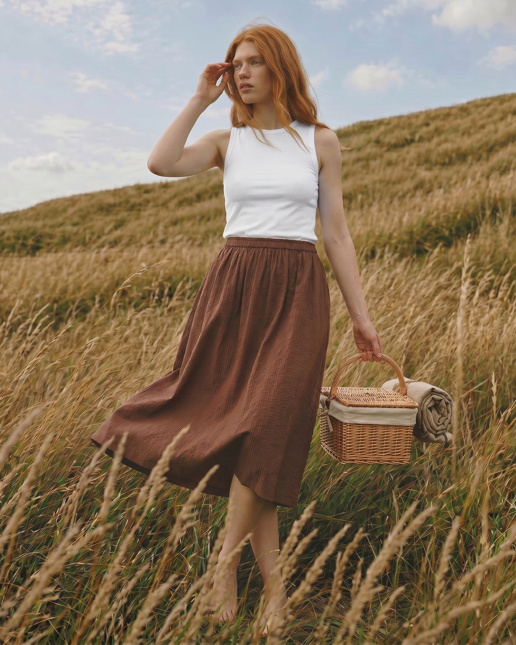 LA ROUGE ApS Sienna Skirt Skirt Chestnut