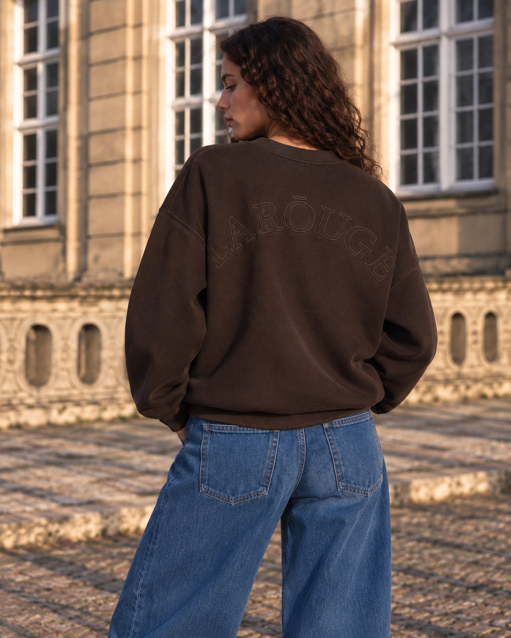 LA ROUGE ApS Silvia Sweatshirt w. Logo Sweatshirt Dark Brown