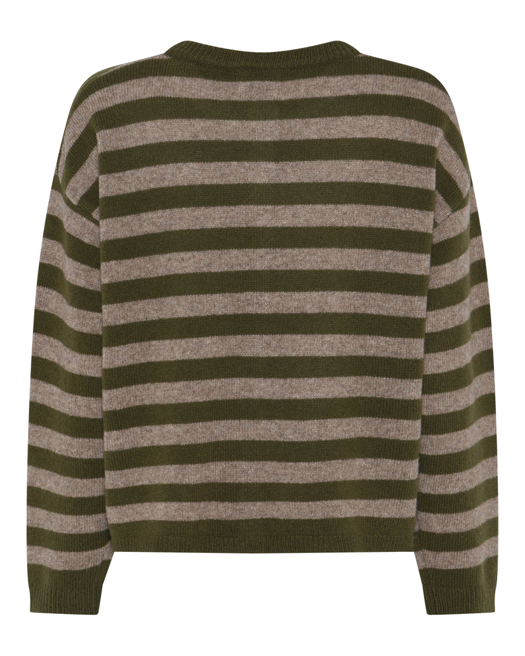 LA ROUGE ApS Sisse Striped Cardigan Cardigan Green/Camel Melange