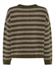 LA ROUGE ApS Sisse Striped Cardigan Cardigan Green/Camel Melange