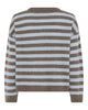 LA ROUGE ApS Sisse Striped Cardigan Cardigan Light Blue/Brown Stripe
