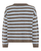 LA ROUGE ApS Sisse Striped Cardigan Cardigan Light Blue/Brown Stripe