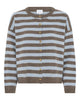 LA ROUGE ApS Sisse Striped Cardigan Cardigan Light Blue/Brown Stripe
