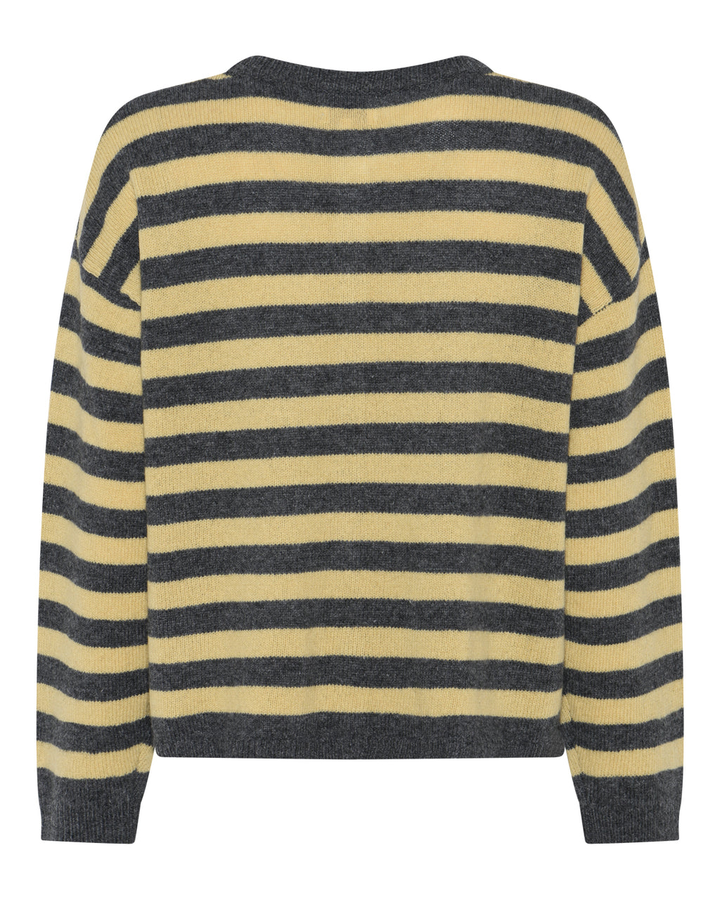 LA ROUGE ApS Sisse Striped Cardigan Cardigan Yellow/Grey Melange