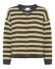 LA ROUGE ApS Sisse Striped Cardigan Cardigan Yellow/Grey Melange