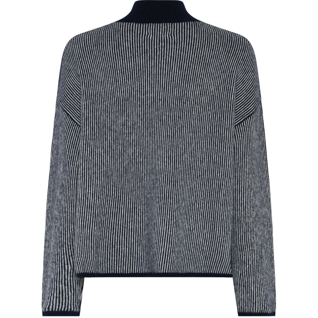 LA ROUGE ApS Sisse stripe knit Knit Navy/Offwhite