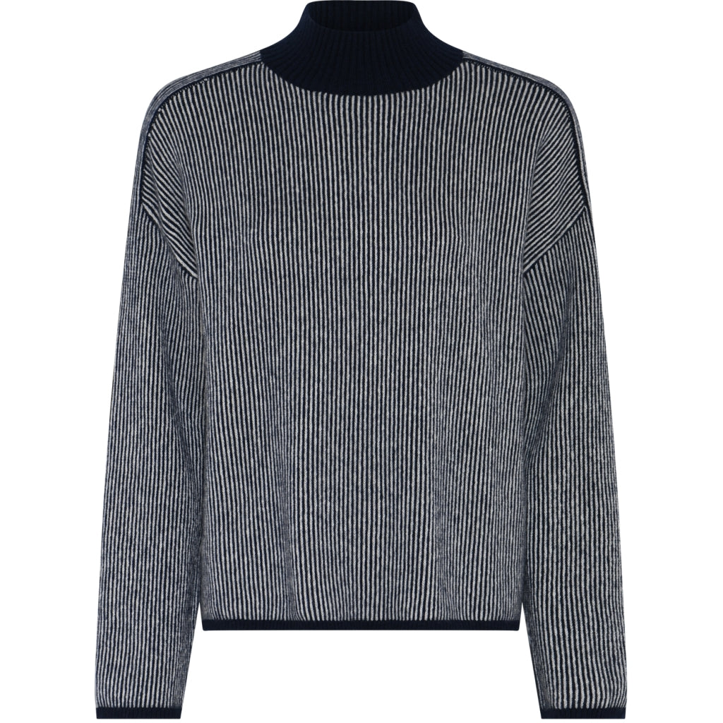 LA ROUGE ApS Sisse stripe knit Knit Navy/Offwhite