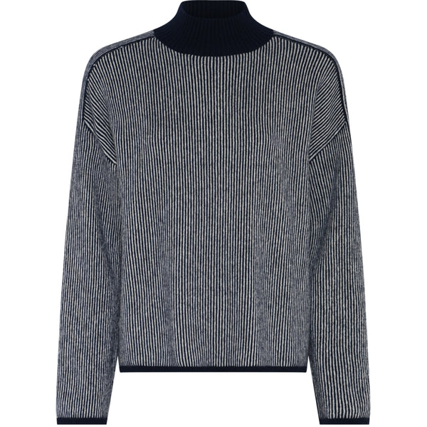LA ROUGE ApS Sisse stripe knit Knit Navy/Offwhite