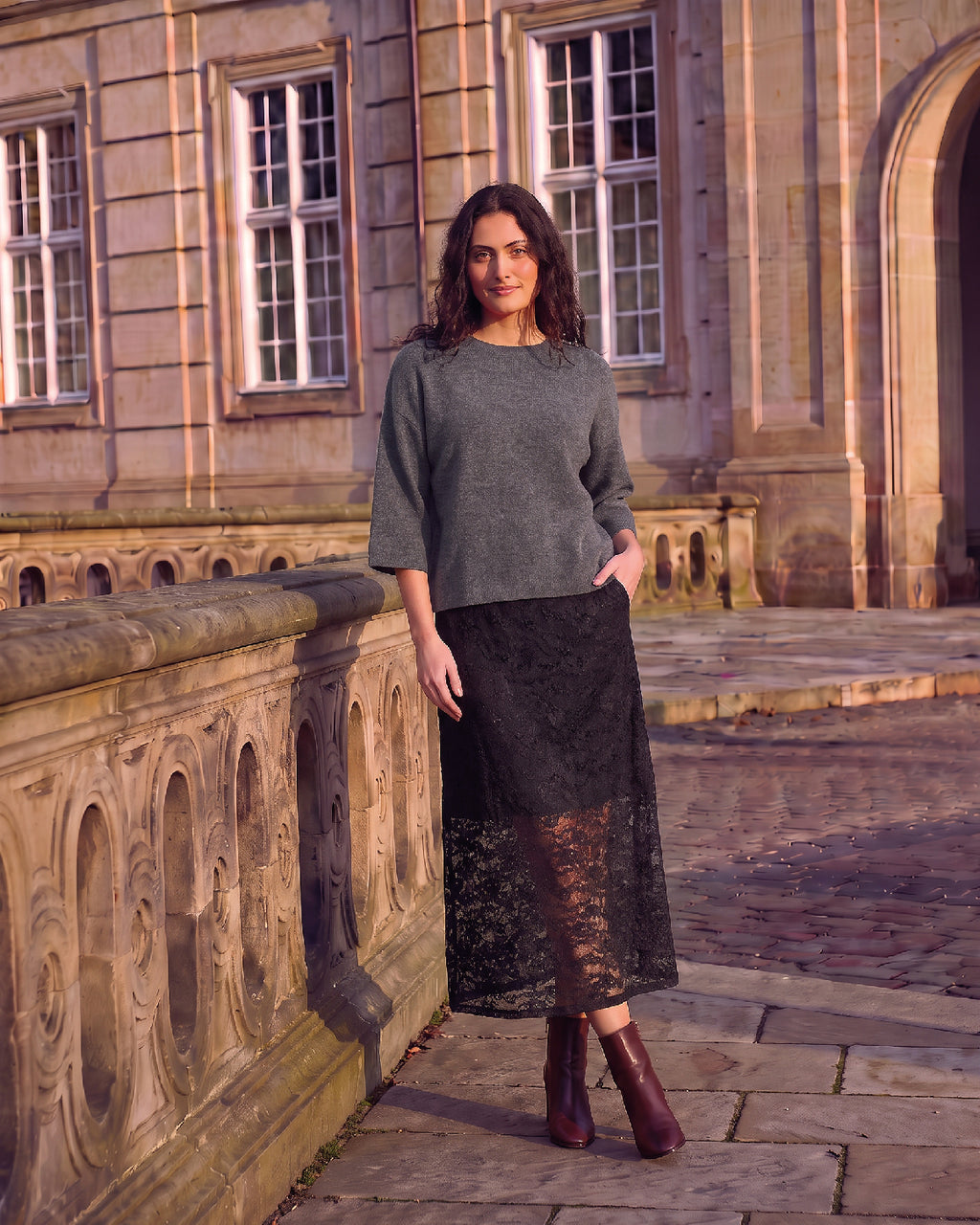 LA ROUGE ApS Sissel Knit Knit Grey Melange
