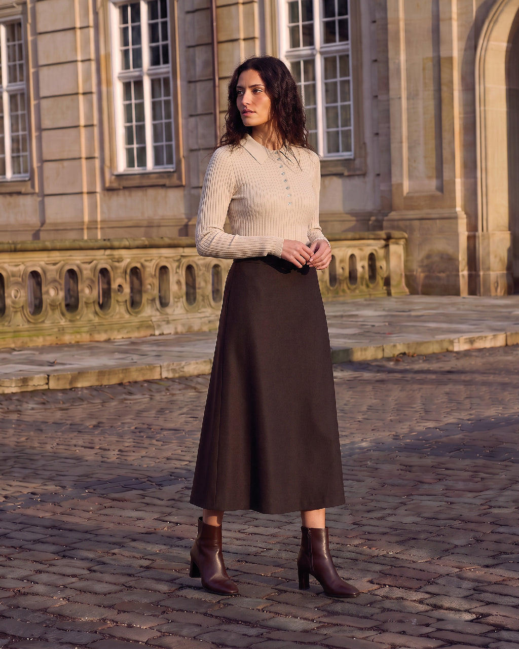 LA ROUGE ApS Sofie Skirt Skirt Dark Brown