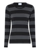 LA ROUGE ApS Stinna Long Sleeve Stripe Long Sleeve Black / Grey Stripe