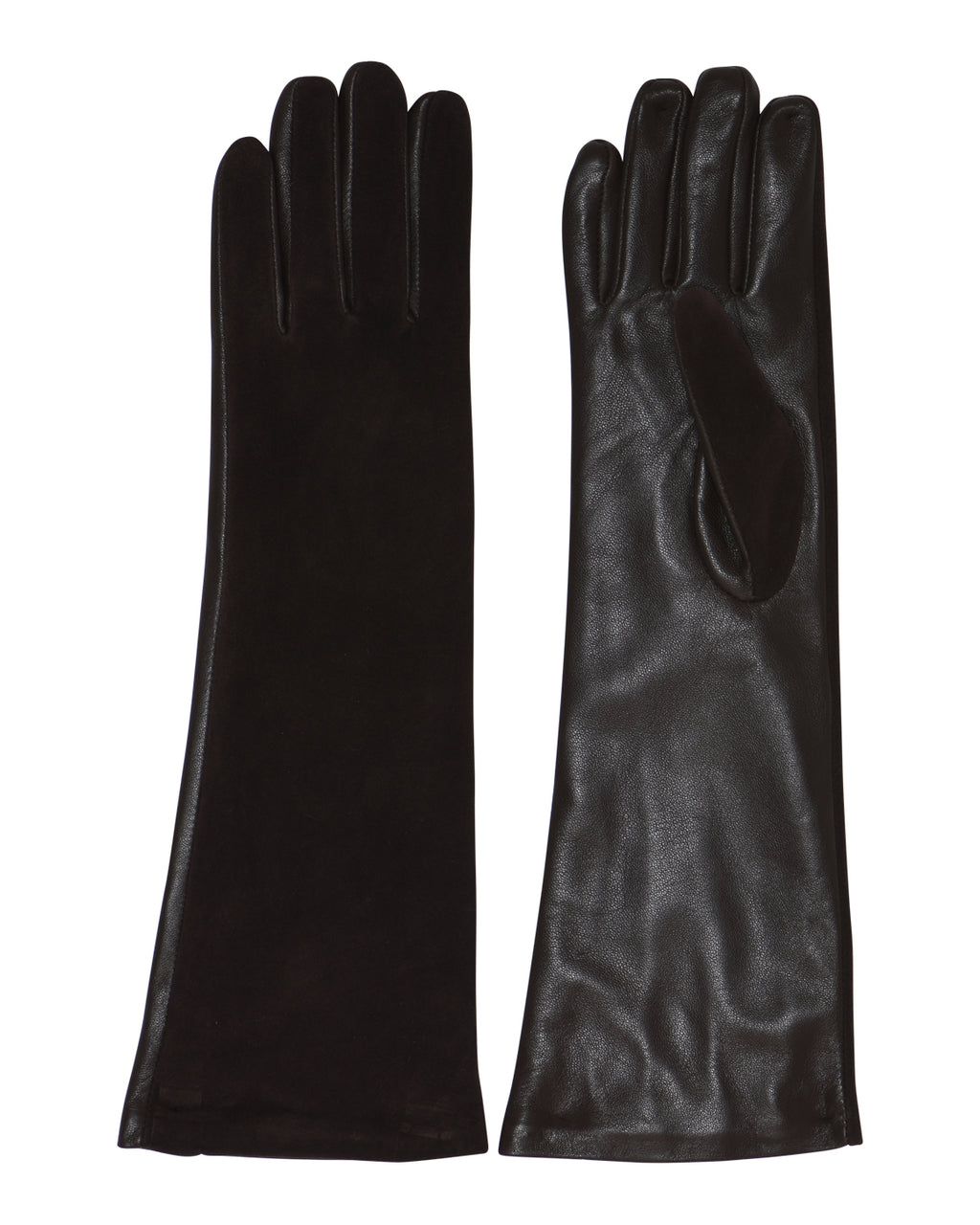 LA ROUGE ApS Sus Suede Long Gloves Accessories Chocolate Brown