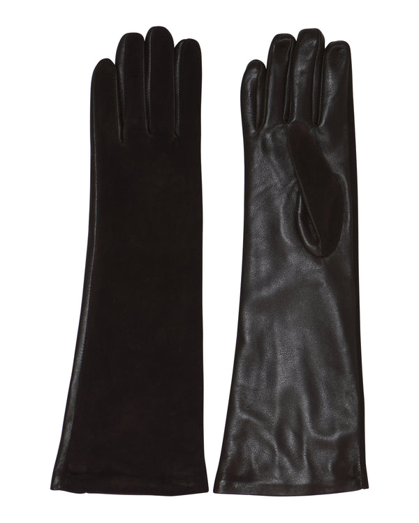 LA ROUGE ApS Sus Suede Long Gloves Accessories Chocolate Brown