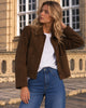 LA ROUGE ApS Sussi Suede Jacket Blazer Chocolate Brown