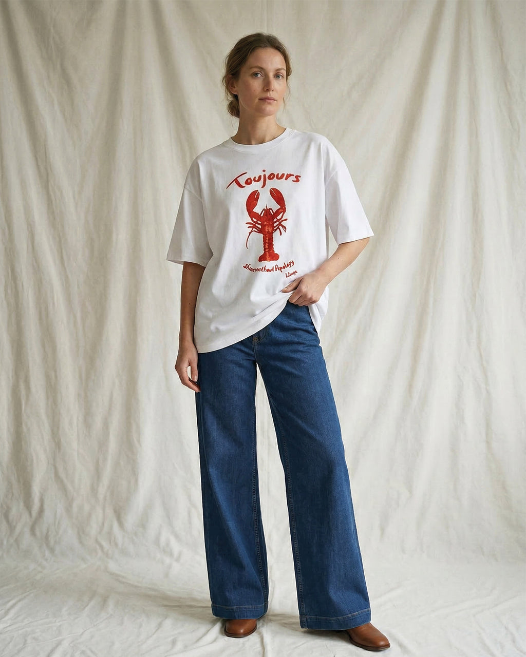 LA ROUGE ApS T-shirt w. Lobster Print T-shirt White