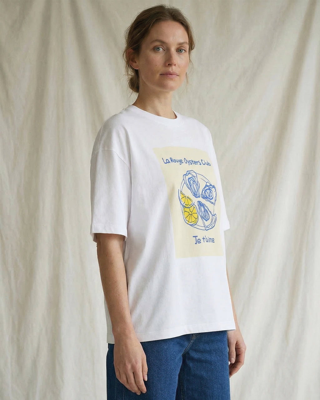 LA ROUGE ApS T-shirt w. Oyster Print T-shirt White