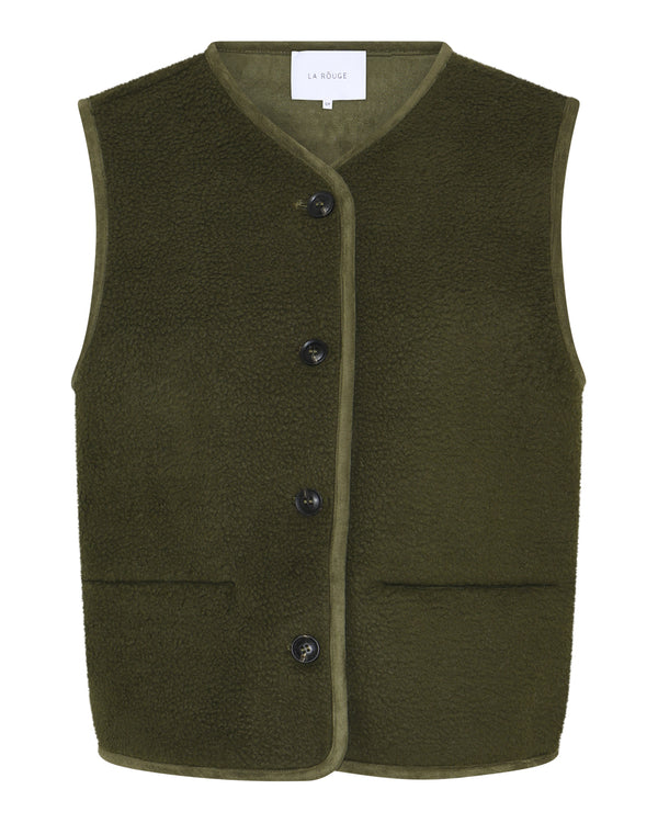 LA ROUGE ApS Teddy Waistcoat Waistcoat Forest Green
