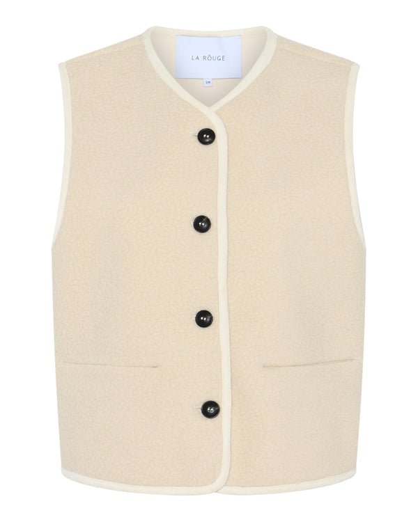 LA ROUGE ApS Teddy Waistcoat Waistcoat Off White