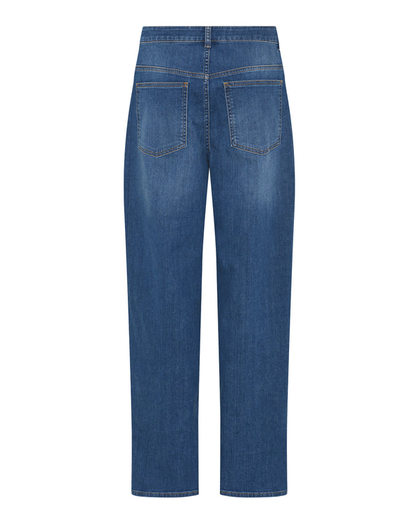LA ROUGE ApS Tenna Barrel Jeans Pants Blue Washed Denim