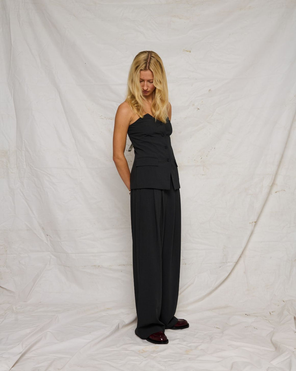 LA ROUGE ApS Trine Pants Pants Dark Grey