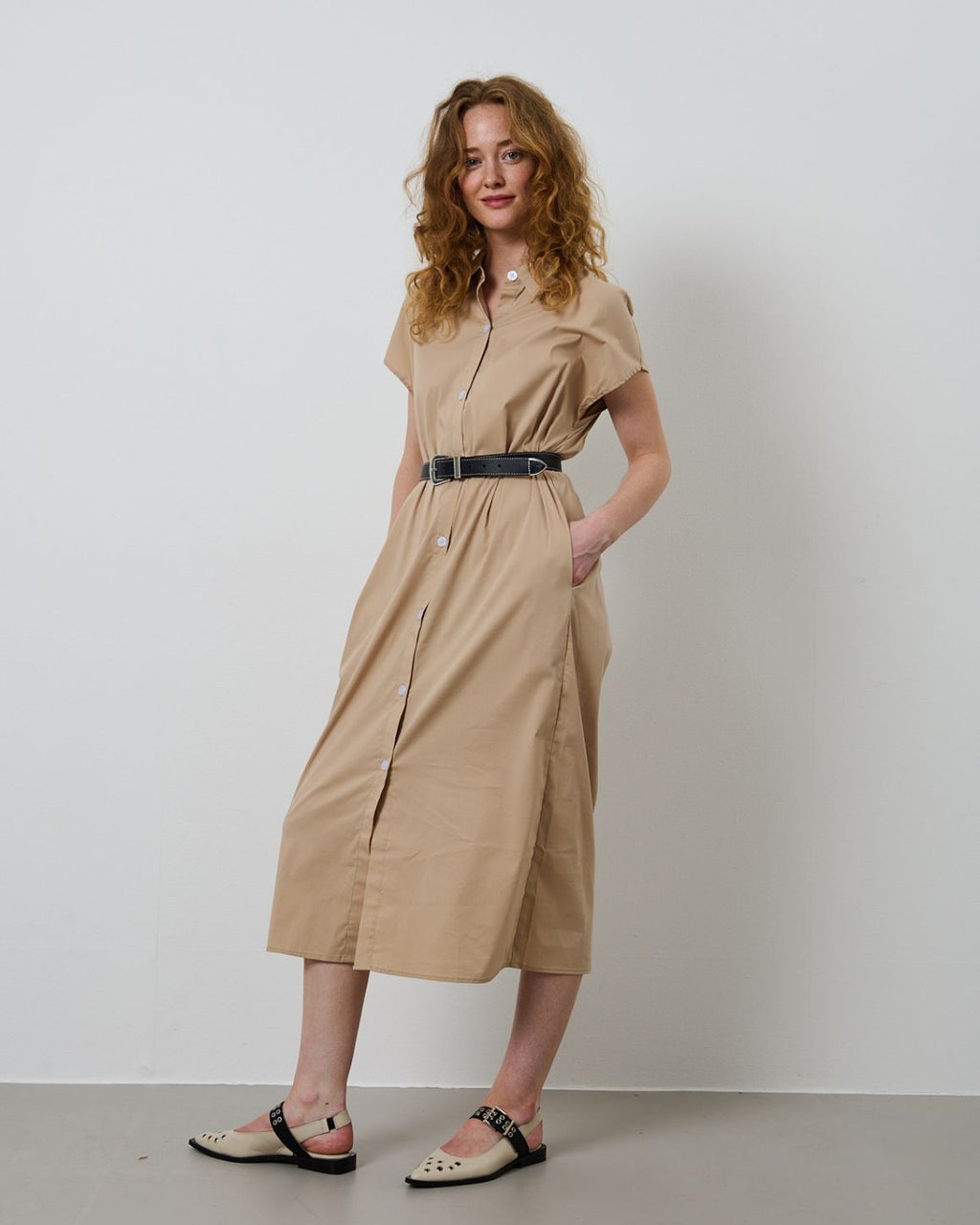 LA ROUGE ApS Victoria Shirtdress Shirtdress Sand