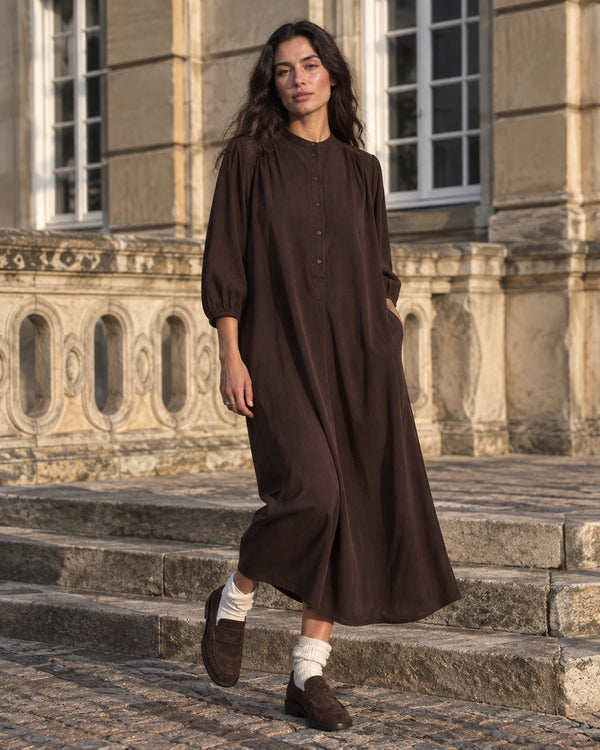 LA ROUGE ApS Vilma-Louise Shirt Dress Dress Dark Brown