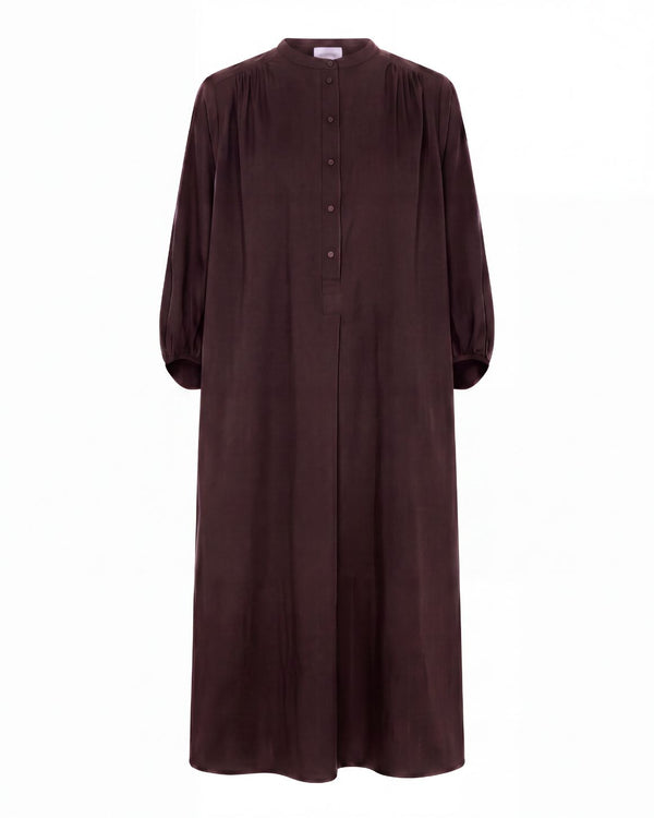 LA ROUGE ApS Vilma-Louise Shirt Dress Dress Dark Brown