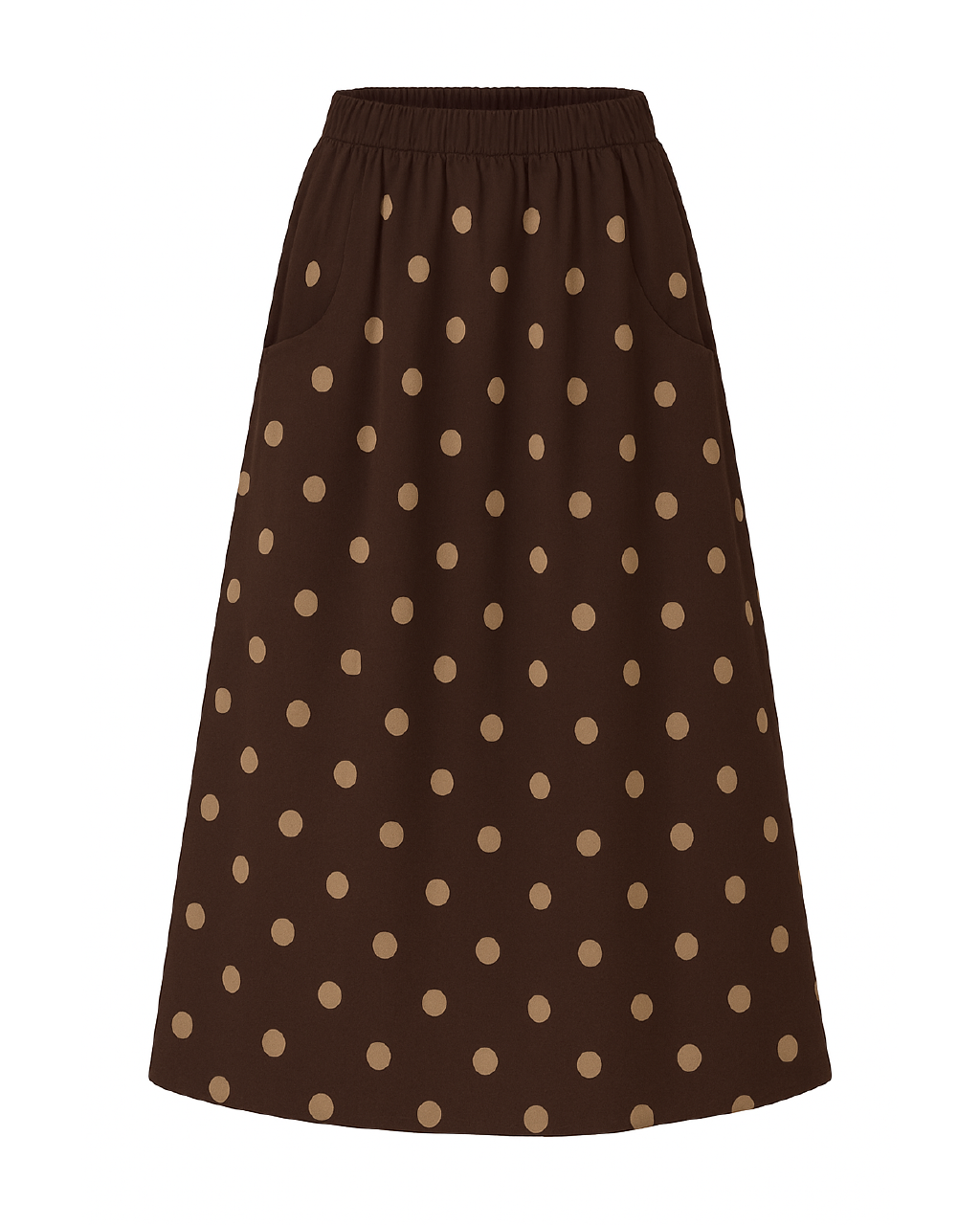 LA ROUGE ApS Vilma Dot Skirt Skirt Dark Brown/Sand Dot