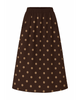 LA ROUGE ApS Vilma Dot Skirt Skirt Dark Brown/Sand Dot