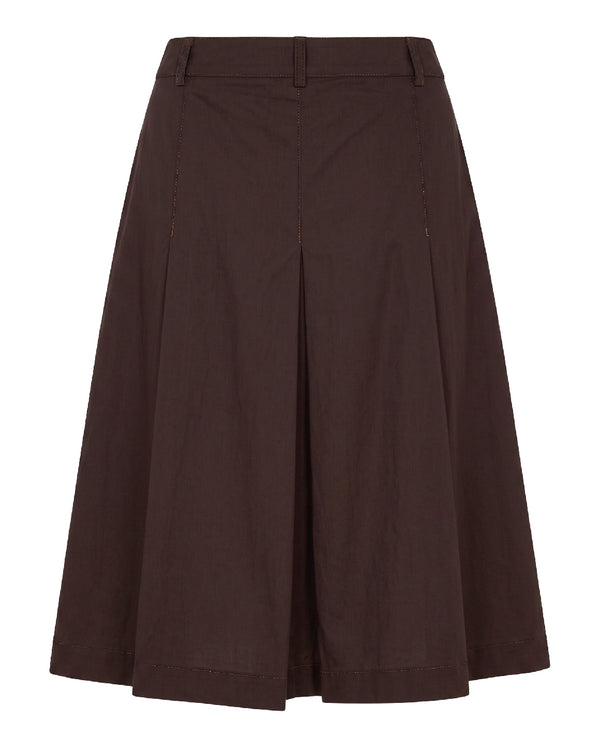 LA ROUGE ApS Vilma Plisse Skirt Skirt Dark Brown