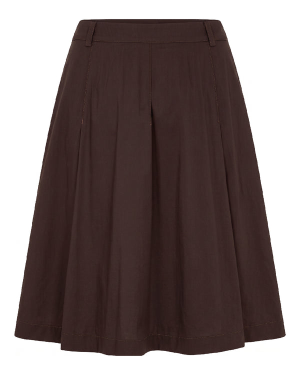 LA ROUGE ApS Vilma Plisse Skirt Skirt Dark Brown