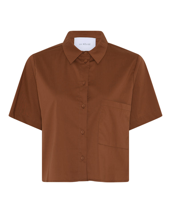 LA ROUGE ApS Vilma S/S Shirt Short Sleeve Chestnut