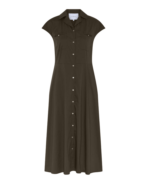 LA ROUGE ApS Vilma Shirtdress Shirtdress Army Green